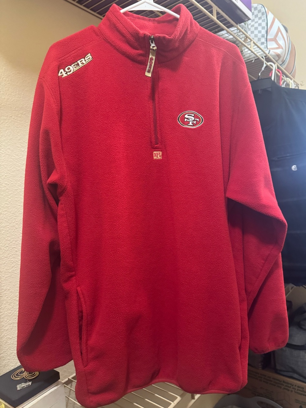 San Francisco 49ers Official Team Apparel Fleece Pullover L
